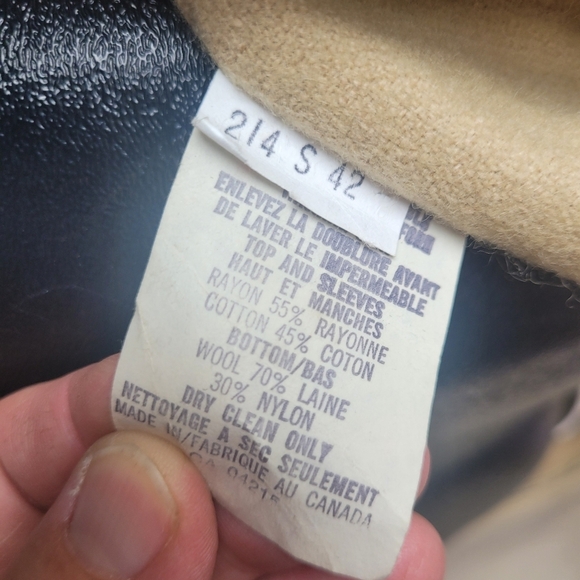 London Fog Vintage Beige Mid Length Trench Coat with Wool Blend Lining - Picture 8 of 10